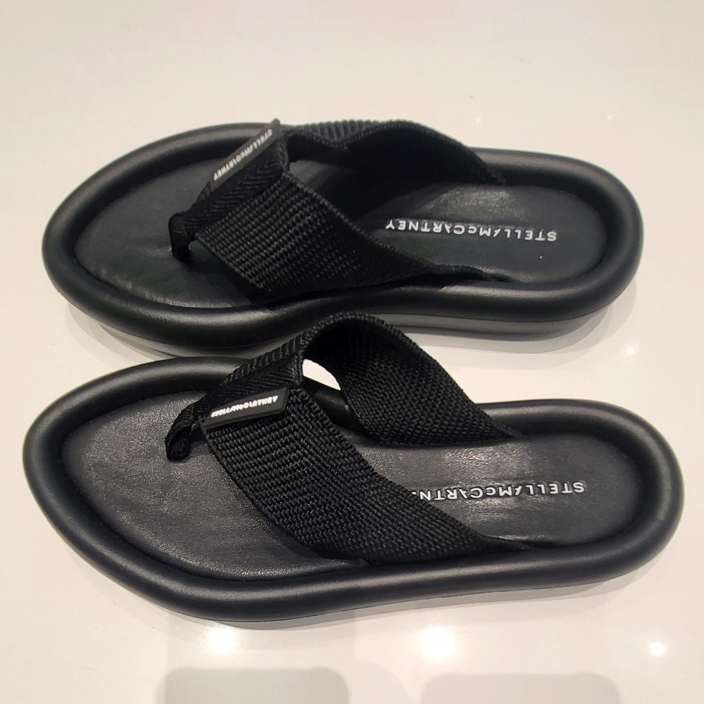 Flip Flops, Stella McCartney, Air Slide Black, Size 38